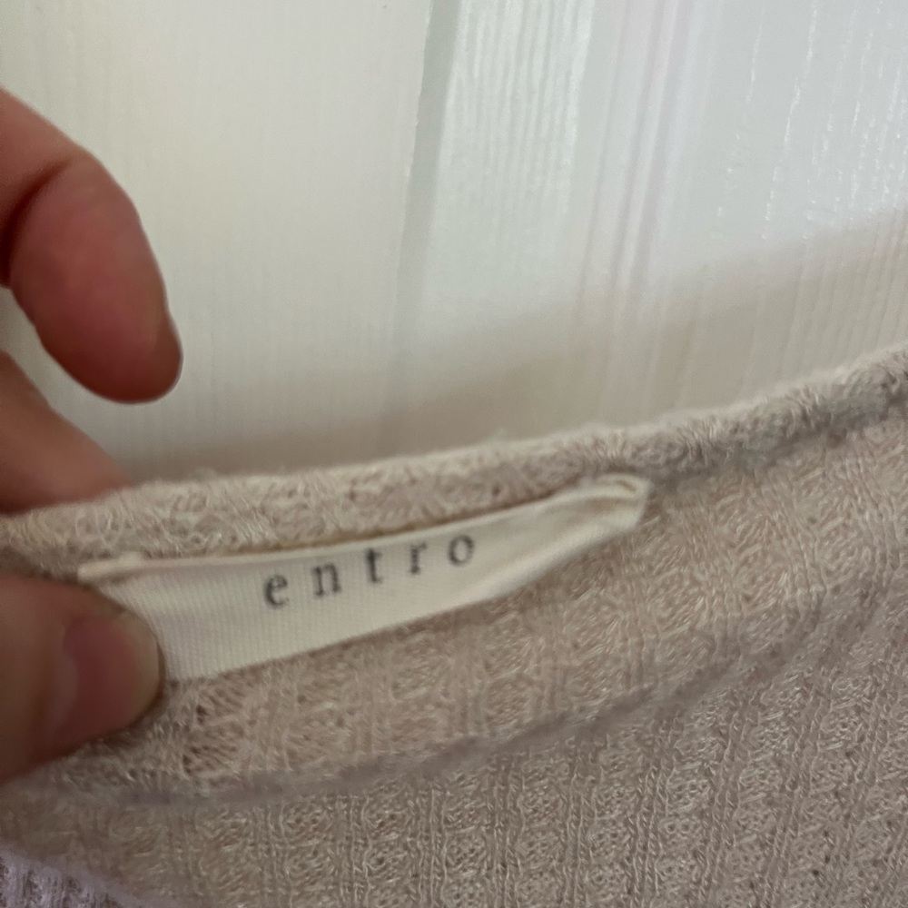 Entro Light Beige Textured Top